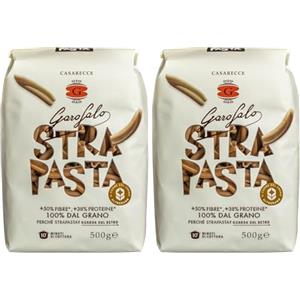 Garofalo | Casarecce STRAPASTA, Ricca di Fibre e Proteine, Pasta di Semola di Grano Duro, 1 x 500 gr (Confezione da 2)