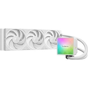 Sudokoo NEXAURA 360 Bianco Dissipatore Liquido 360mm : CPU Liquid Cooler con Tre Ventola PWM FDB & ARGB PWM Pompa &TDP 2300W - AIO 360mm Raffreddamento PC per Intel LGA1851/1700/1200/115X AMD AM5/AM4