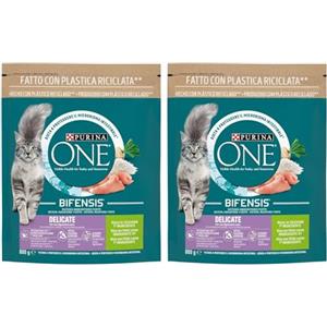 Purina One Bifensis Delicate Crocchette Gatti Tacchino 800g (Confezione da 2)