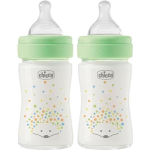 Chicco Biberon Perfect Easy Flusso Lento, con Tettarella Physio in Morbido Silicone e Finitura Soft Sense, Anticolica, Riduce Rigurgito e Irritabilità, Bottiglia in Vetro da 150ml, 0 Mesi+, Neutro