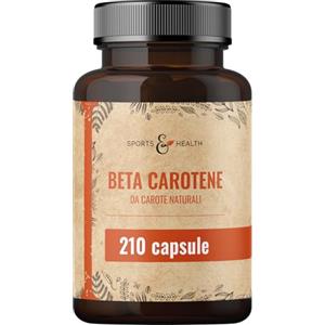 CDF Sports & Health Solutions Capsule di Betacarotene da Carote Naturali - 210 Capsule Abbronzanti - 7 mg di Betacarotene per Capsula - Confezione Risparmio - Abbronzatura Intensa dall'Interno
