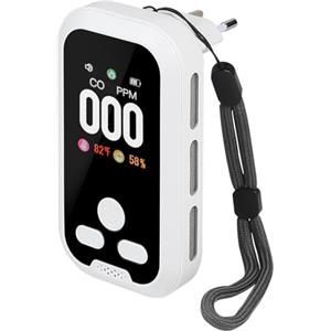 CPROSP Rilevatore Monossido di Carbonio con Spina per Casa, Sensore Monossido di Carbonio con Sensori di Temperatura e Umidità, Rilevatore di Gas con Display, Per Casa e Camper
