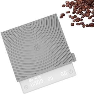 TIMEMORE Black Mirror Mini TIMEMORE, Bilancia Espresso con funzione di flusso, bilancia da caffè portatile, 2 kg/0,1 g, tappetino protettivo in silicone, Bianco