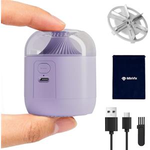 MinVix® Levapelucchi per Abiti, Ricaricabile Portatile, Levigatrice Elettrica per Tessuti, Levigatrice per Abiti, Rimuove Pelucchi/Peluria/Lanuggine per Maglioni di Lana, Maglieria, Maglione, Viola