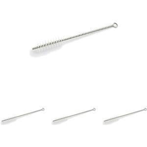 Graziano Spazzolino per beccucci e sac a poche in acciaio inox con setole in nylon - Pulizia igienica e precisa per accessori da pasticceria (Confezione da 4)