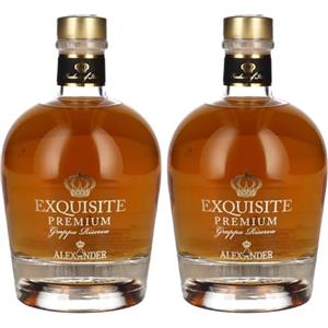 Bottega Alexander Exquisite Grappa Premium Riserva 38% - 700ml (Confezione da 2)