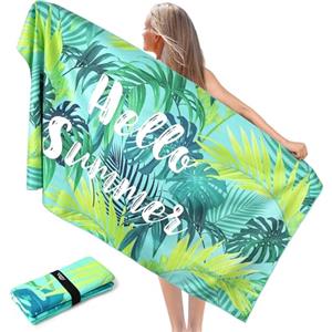 Pameil Telo Mare Microfibradi 90x180 cm, Asciugamani Microfibra e Resistente Alla Sabbia, Telo Palestra Leggero e ad Asciugatura Rapida Adattoper Spiaggia, Palestra, Viaggi, Sauna