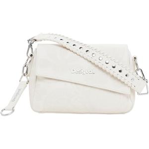 Desigual BAG_DEJAVU_PHUKET MINI ECRU - Borsa a spalla bianca in poliuretano, convertibile in zaino