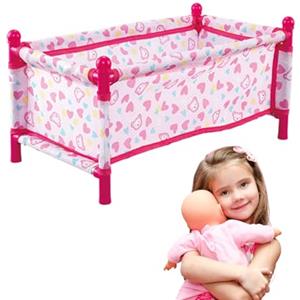 Generico Letto per casa delle bambole per bambini, culla per bambole per bambini - Portabagagli per | Bambola realistica Fai finta di giocare con il passeggino giocattolo per la culla del seggiolino au