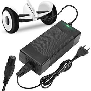 AOOSA Caricatore Monopattino Elettrico, 42V 2A Adattatore di Alimentazione Caricabatteria Universale EU 3 Pin, Caricabatteria per Batteria al Litio da 36 V, Scooter Autobilanciato, Bici Elettrica