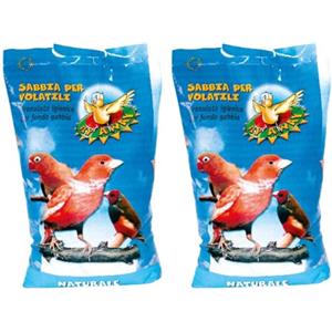 Croci Sandy 5 kg - Sabbia Igienica per Volatili, Lettiera per Gabbie e Voliere - Assorbe Odori, per Canarini, Pappagalli e Uccelli Esotici (Confezione da 2)