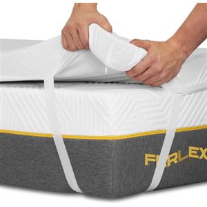 Ferlex - Topper matrimoniale 140x200cm | Topper memory foam impermeabile | Spessore 5 cm | Tessuto Tencel molto Morbido e Fresco | Sfoderabile e lavabile, 140x200 cm