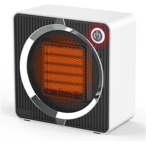 Neqraxis 500W Termoventilatore Basso Consumo, Stufetta Ceramica, Scaldabagno Elettrico Integrati, Stufetta Elettrica PTC, Doble Protección de Seguridad, Portatile Silenzioso per Piccoli Spazi