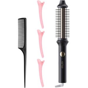 Generic Ferro arricciacapelli con spazzola - ferro arricciacapelli con spazzola per capelli, styler termico con volume, delicato sui capelli e leggero | Stiratura e arricciatura rapida per parrucchieri, styli