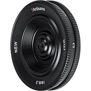 7artisans Obiettivo F6.3 ultrasottile APS-C Prime da 18 mm compatto per fotocamere mirrorless MFT M4/3 Panasonic GF1-9 GH1-5