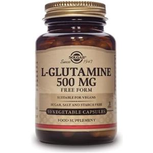 Solgar Amino Glutammina 500 - Integratore Alimentare in Capsule Vegetali da 50 Pezzi