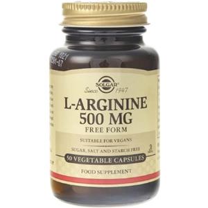 Solgar Amino Arginina 500 - Integratore Alimentare con L-Arginina in 50 Capsule Vegetali