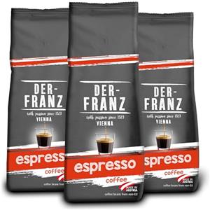 Der-Franz Espresso caffè, chicchi interi, 3 x 500 g