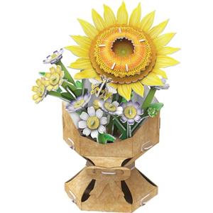 EXPLORA SCIENCES EXPLORA - Bouquet di Fiori Girasole - Puzzle 3D - 540503-102 Pezzi - Senza Colla né Forbici - Educativo - Gioco di Costruzione - Regalo Bambino - Modellino - Educativo e Ludico - 8 Anni