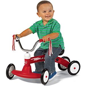 Radio Flyer Scoot About, Macchina cavalcabile bambini, Triciclo bambini giocattolo rosso per bambini da 1 a 3 anni, Interno ed esterno