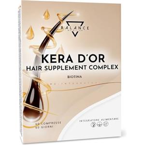 BALANCE NUTRITION KERAD'OR® - 60 COMPRESSE | Integratore | Vitamine Capelli | 13 ingredienti attivi tra cui: Biotina, Cheratina, Zinco, Miglio, Mela Annurca, Metionina e Cisteina, Selenio