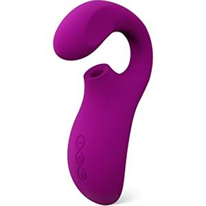 LELO ENIGMA Cruise Vibratore Donna Doppio, Sex Toy Impermeabile con 8 Modalità di Vibrazione e Succhia Clitoride per Donna, Deep Rose