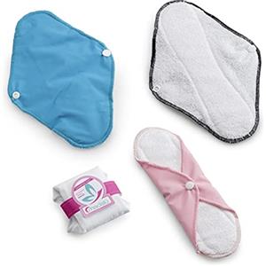 MADALU Mamipad Assorbente Lavabile Giorno Made In Italy, Assortito Bianco Rosa Giallo Azzurro O Nero, Medium, 4 Unità