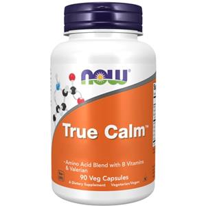 Now Foods, True Calm (Pace Vera), con Valeriana, 90 Capsule vegane, Testato in Laboratorio, Senza Soia, Senza Glutine, Vegetariano, Non-GMO