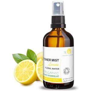 B.O.T cosmetic & wellness - Idrolato BIO di Limone | Acqua aromatica pura 100% | Acqua Floreale | Set 8 Pennelli Make Up Ecologici con Astuccio | Setole Morbide, Masbs-737