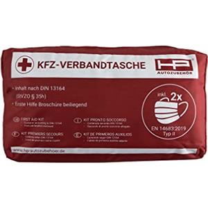 HP Autozubehör 10049 - Borsa per medicazione auto con due maschere protettive, durata minima 4 anni