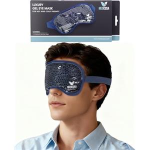 Medcosa, maschera occhi con gel refrigerante | Rinfresca e lenisce gli occhi stanchi | Sollievo da occhi gonfi ed emicrania, favorisce il sonno