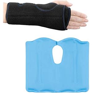 Navaris Tutore Polso e Cuscinetto Gel Caldo Freddo - Polsiera Tunnel Carpale con Compressa Calda Fredda Termogel Riutilizzabile - Hot Cold Gel Pack