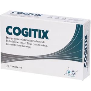 Cogitix | Integratore 100% naturale per memoria, concentrazione e funzioni cognitive | Con omotaurina, fosfatidilserina, colina, bacopa, resveratrolo e vitamine B