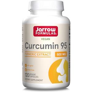Jarrow Formulas, Curcumina 95, Estratto di Curcuma, 500mg, 120 Capsule vegane, Testato in Laboratorio, Senza Soia, Senza Glutine, Vegetariano, Non OGM