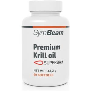 GymBeam Olio di Krill Premium Superba2® - Omega 3 con EPA, DHA, fosfolipidi, colina e astaxantina - Alternativa all'olio di pesce - Capsule softgel facili da assumere -1000 mg - 60 cps