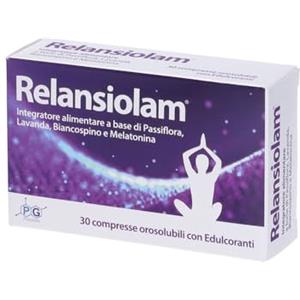Relansiolam | Integratore 100% naturale per ansia, stress, insonnia e disturbi dell'umore | con Passiflora, Lavanda, Biancospino e Melatonina