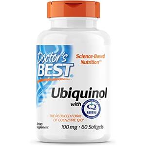 Doctor's Best, Ubiquinol with Kaneka, Coenzima Q10, 100mg, 60 Capsule morbide, Altamente Dosato, Testato in Laboratorio, Senza Soia, Senza Glutine, Non-GMO, Vegetale