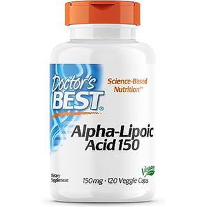 Doctor's Best, Alpha-Lipoic Acid (Acido Alfa-Lipoico), 150mg, 120 Capsule vegane, Testato in Laboratorio, Senza Glutine, Senza Soia, Vegetariano