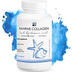 Line@Diet COLLAGENE MARINO PEPTAN + ACIDO IALURONICO HB | 60 cps | per la bellezza della PELLE e per le CARTILAGINI | ANTIAGE | con VITAMINA C | Prodotto Italiano
