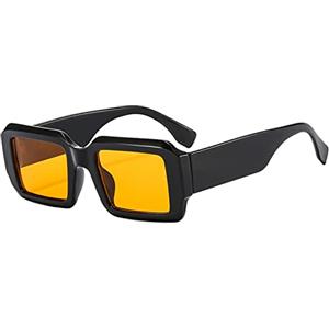 SHEEN KELLY Occhiali da sole quadrati spessi retrò per donne e uomini, montatura spessa vintage anni '90