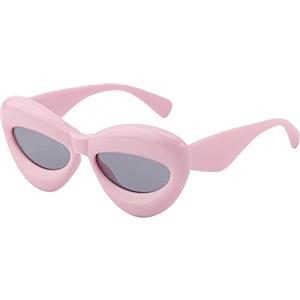 SHEEN KELLY Ovale d'epoca Occhiali Da Sole Per Donna Uomo Occhiali Ninja Turtle Lips Occhiali Da Festa Correnti Di Marea Ellittiche