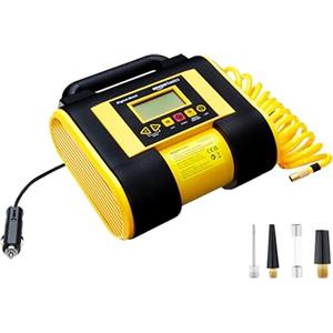 Amazon Basics Compressore portatile con manometro digitale, 12 V CC, 150 PSI, colore nero