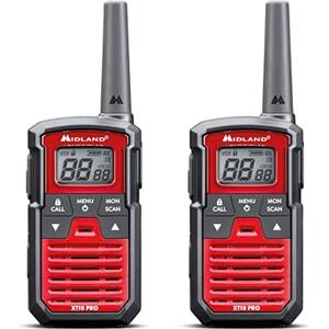 Midland - Walkie Talkie XT10 Pro, 2 Ricetrasmittenti per Trekking, Hunting, Outdoor - Splashproof, 16 Canali PMR446 Senza Licenza, Raggio 4Km, 38 Toni CTCSS, VOX, SCAN e 2 Clip Cintura