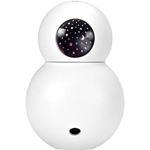 Alecto BC-21 Umidificatore per la stanza dei bambini - Umidificazione dell'ambiente con diffusore di aromi - Umidificazione dell'aria e luce notturna con proiezione - Bianco