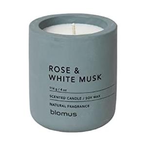 Blomus Fraga - Candela profumata Flintstone S, in cera di soia effetto cemento