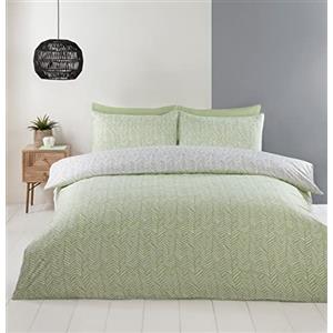 Rapport Home Helston - Set copripiumino con federe, per letto matrimoniale, colore: verde