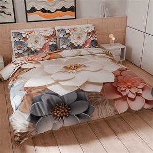 PETTI Artigiani Italiani - Set Copripiumino Singolo 140x200 cm (1 Federa 63x63 cm Inclusa), Parure Copripiumino Microfibra con Stampa Digitale Floreale 05 1 - Made in Italy