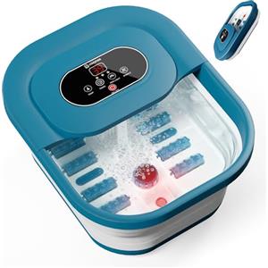 COMFIER Pediluvio con funzione massaggiante, massaggiatore elettrico con timer, vasca da bagno per piedi con massaggio con regolazione della temperatura, massaggiatore per piedi con acqua pedale