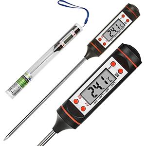 Green Blue GB178 Termometro Sonda per alimenti 15 cm a -50 gradi C a +300°C Display LCD Alta precisione: +/- 1°C/°F Termometro da Forno Carne Arrostire Vino Caffè