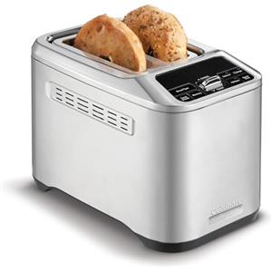 Cuisinart Smart Elite Tostapane a 2 Fette | Fessure Extra Lunghe |QuickView™ | Funzioni Bagel, Fetta Singola & Scongelamento | Boost Tostatura +30sec | Vassoio Rimovibile | Finitura in Acciaio Inox